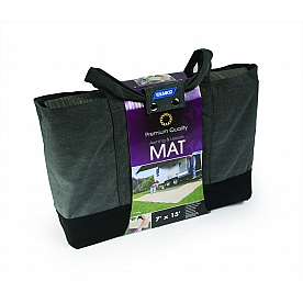 Camco RV Door Mat Gray Woven Poly-Vinyl - 42812