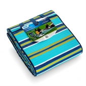 Camco RV Patio Mat 9 Feet x 12 Feet Blue/ White/ Yellow - 42817