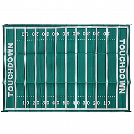 Camco RV Patio Mat 9 Feet x 12 Feet Green American Football Field - 42861