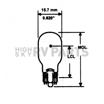 Camco Center High Mount Stop Light Bulb 54769-1