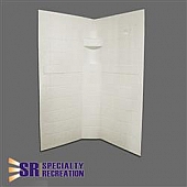 Specialty Recreation Shower Surround - 34 x 34 x 67 Parchment - NSW3434P
