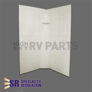 Specialty Recreation Shower Surround - 3 Piece Neo Angle Parchment - NSW3636P