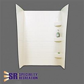 Specialty Recreation Shower Surround - 24 x 36 x 66 Parchment - SW2436P