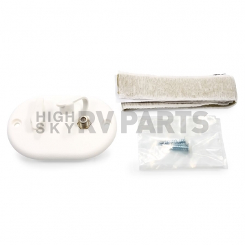 Camco TV Cable Dual Entry Plate - Weatherproof White - 55043