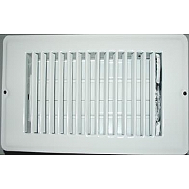 AP Products Heating/ Cooling Register - Rectangular White - 013-629