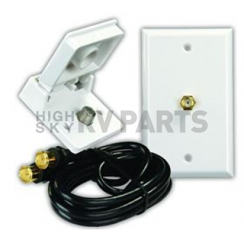 JR Products F-Style Coax Connection And HD/ Satellite TV Service Kit - 47815