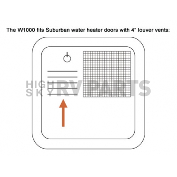JCJ Enterprises Water Heater Mud Dauber Screen - Square Stainless Steel - W-1000-1