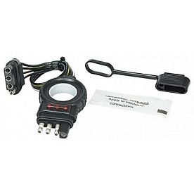 Hopkins MFG Trailer Wiring Connector Extension - 4-Way Flat with LED Light - 48148
