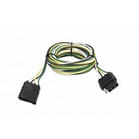 Hopkins MFG Trailer Wiring Connector Extension - 4 Flat Plug 10 Foot Length - 48235