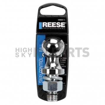 Reese Trailer Hitch Ball 1-1/4 inch Diameter x 5/8 inch Shank Diameter - 58060RTL-2