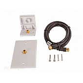 RV Designer TV Service Kit with Exterior Jack and  Interior Wall Plate - T201