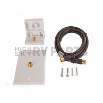 RV Designer TV Service Kit with Exterior Jack and  Interior Wall Plate - T201