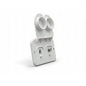 Thetford TV Cable Dual Entry Plate - Weatherproof White - 94322