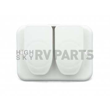 Thetford TV Cable Dual Entry Plate - Weatherproof White - 94322-1
