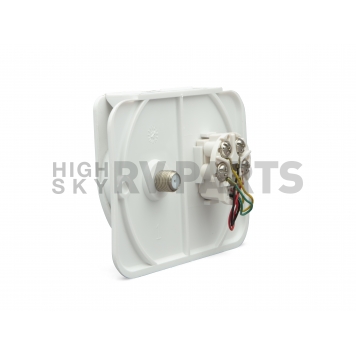 Thetford TV Cable Dual Entry Plate - Weatherproof White - 94322-2