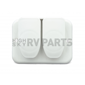 Thetford TV Cable Dual Entry Plate - Weatherproof White - 94323-1