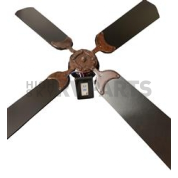 Way Interglobal Ceiling Fan with Oil Rubbed Bronze; Black/ Oak Blades - RV42ORB-B/O