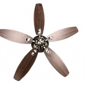 Way Interglobal Ceiling Fan with Black/ Oak Blades - TS-42-007