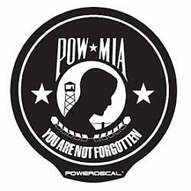 POWERDECAL Decal - POW MIA Plastic 4-1/2 Inch - PWRPOWMIA