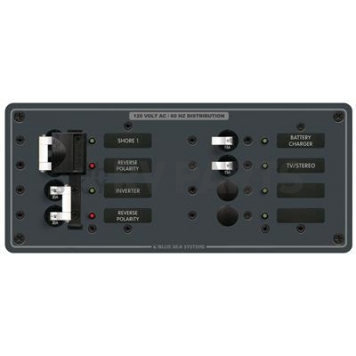 Blue Sea Power Distribution Box - AC Source Selection Circuit Breaker Panel - 8499