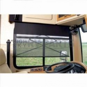 Carefree RV Window Shade Electric 26 Inch Black Split Design - YR026ZD36L-RP