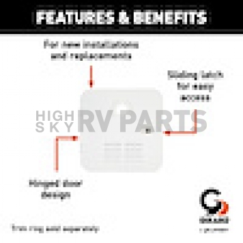 Girard Products GSWH-2 Access Door for 6 Gallon Water Heater White - 2GWHD-3