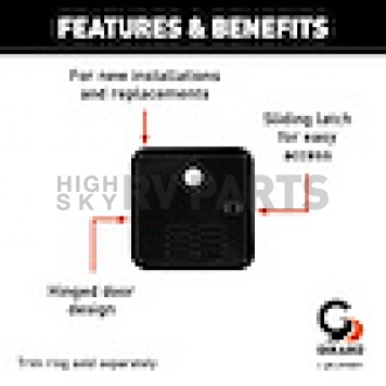 Girard Products GSWH-2 Access Door for 6 Gallon Water Heater Black - 2GWHDB-3