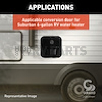 Girard Products GSWH-2 Access Door for 6 Gallon Water Heater Black - 2GWHDB-4