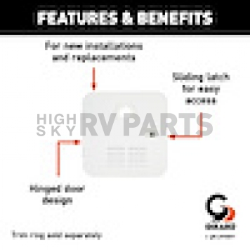 Girard Access Door for Atwood/ Suburban 6 Gallon Water Heater Polar White - 2GWHDA6-3