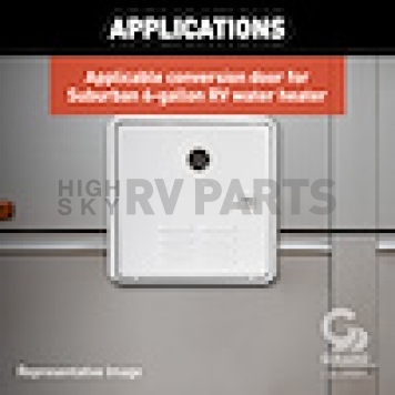 Girard Access Door for Atwood/ Suburban 6 Gallon Water Heater Polar White - 2GWHDA6-4