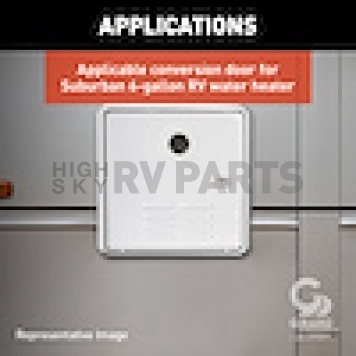 Girard Access Door for Atwood/ Suburban 10 Gallon Water Heater Polar White - 2GWHDAS10-4