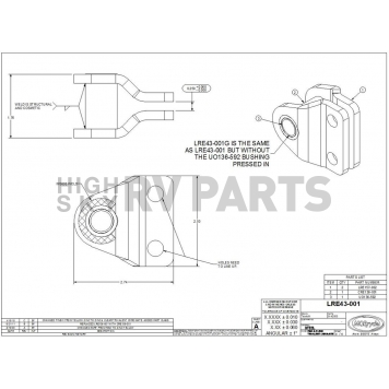MOR/ryde Helper Spring Axle Bracket LRE43-001