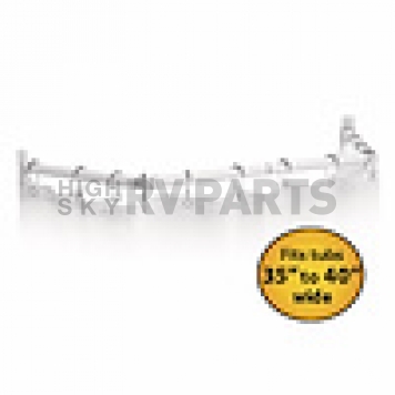 Stromberg Carlson Extend A Shower 35 inch x 42 inch Curtain Rod - White - EXT-3542-1