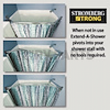 Stromberg Carlson Extend A Shower 35 inch x 42 inch Curtain Rod - White - EXT-3542-4