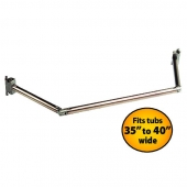 Stromberg Carlson Extend A Shower 35 inch x 42 inch Curtain Rod - Satin - EXT-3542S