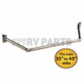 Stromberg Carlson Extend A Shower 35 inch x 42 inch Curtain Rod - Satin - EXT-3542S-1