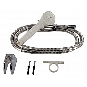 Phoenix Products Shower Head with 60 inch Double Hooked Stainless Steel Hose - PF276028