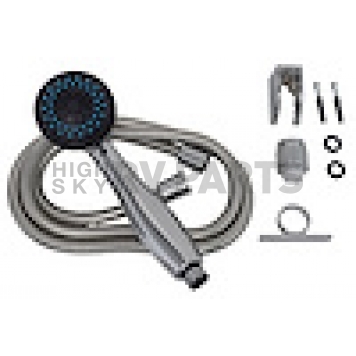 Phoenix Products Shower Head with 60 inch Stainless Steel Hose 3 Function Spray - PF276053-1