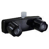 Phoenix Products 2 Valve Shower Faucet with Black Acrylic Knob Handle - PF213741