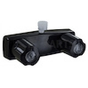 Phoenix Products 2 Valve Shower Faucet with Black Acrylic Knob Handle - PF213741-1