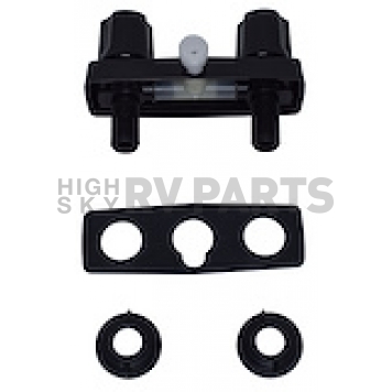 Phoenix Products 2 Valve Shower Faucet with Black Acrylic Knob Handle - PF213741-2