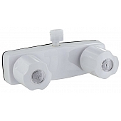 Phoenix Products 2 Valve Shower Faucet with 2 Knob Handle White - PF213244