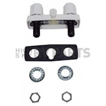 Phoenix Products 2 Valve Shower Faucet with 2 Knob Handle White - PF213244-2