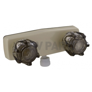 Phoenix Products 2 Valve Shower Faucet with Black Acrylic Knob Handle - PF213142