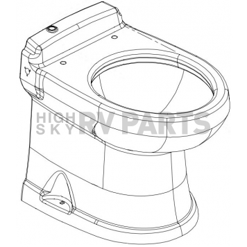 Dometic 4300/ 4400/ 4700 Model Toilet Bowl Assembly 385311731