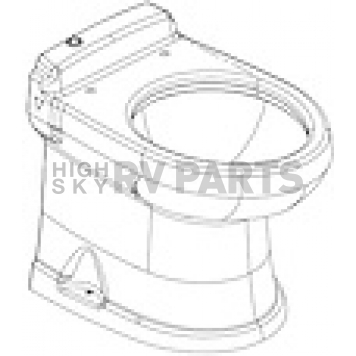 Dometic 4300/ 4400/ 4700 Model Toilet Bowl Assembly 385311731-1