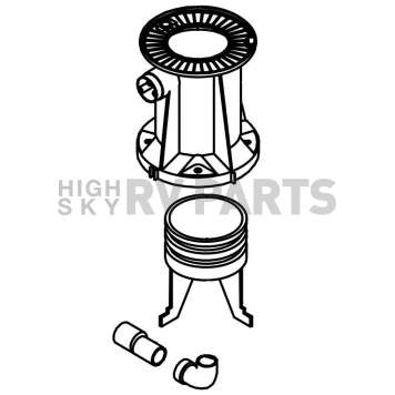 Dometic 547/ 847/ 1047 VacuFlush Model Toilet Base - 385310614