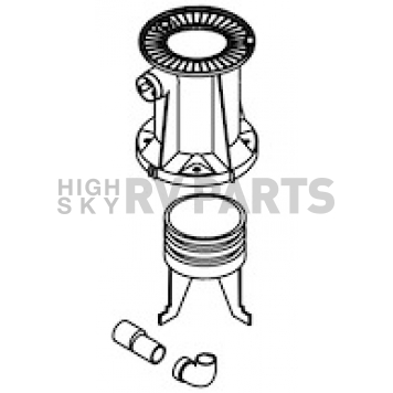 Dometic 547/ 847/ 1047 VacuFlush Model Toilet Base - 385310614-1