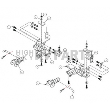 Roadmaster Inc Vehicle Baseplate For 2007 - 2009 Jeep Wrangler JK - 1429-3