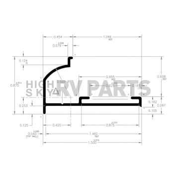 AP Products Awning Rail - 16 Feet Silver Aluminum - 021-56203-16-2